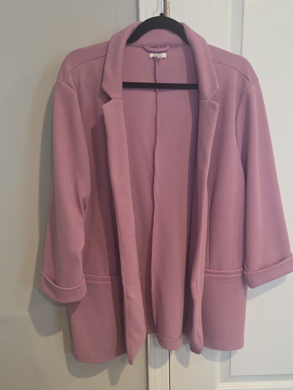 Women's Pink Open-Front Blazer Jacket